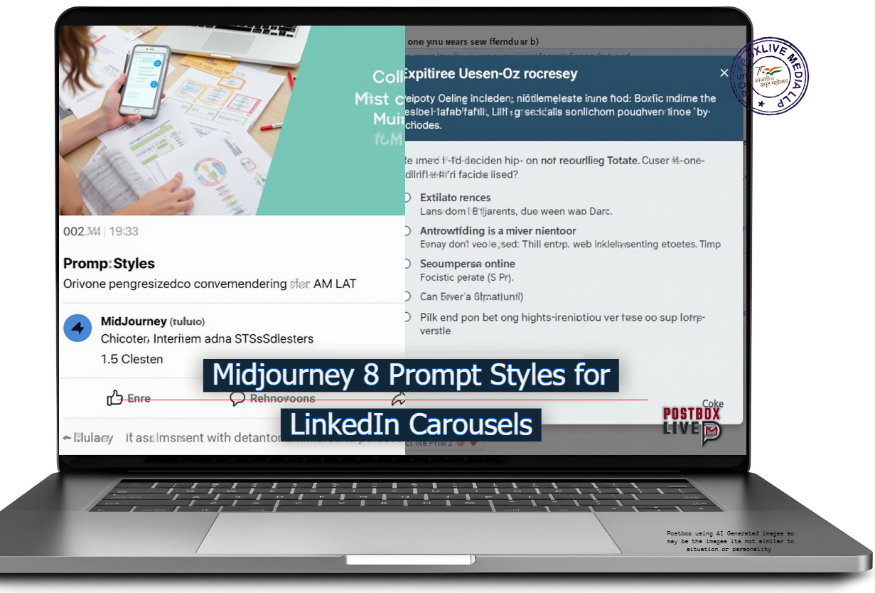 Midjourney 8 Prompt Styles for LinkedIn Carousels