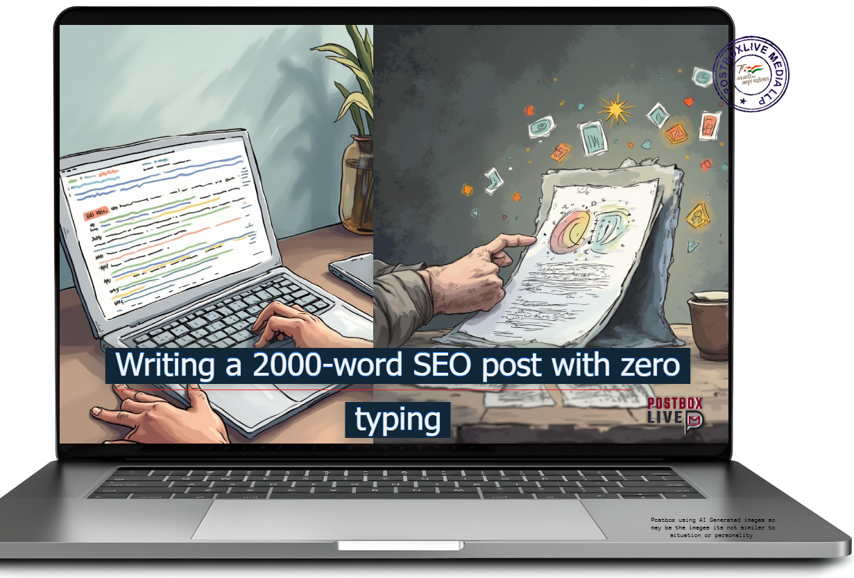 Writing a 2000-word SEO post with zero typing